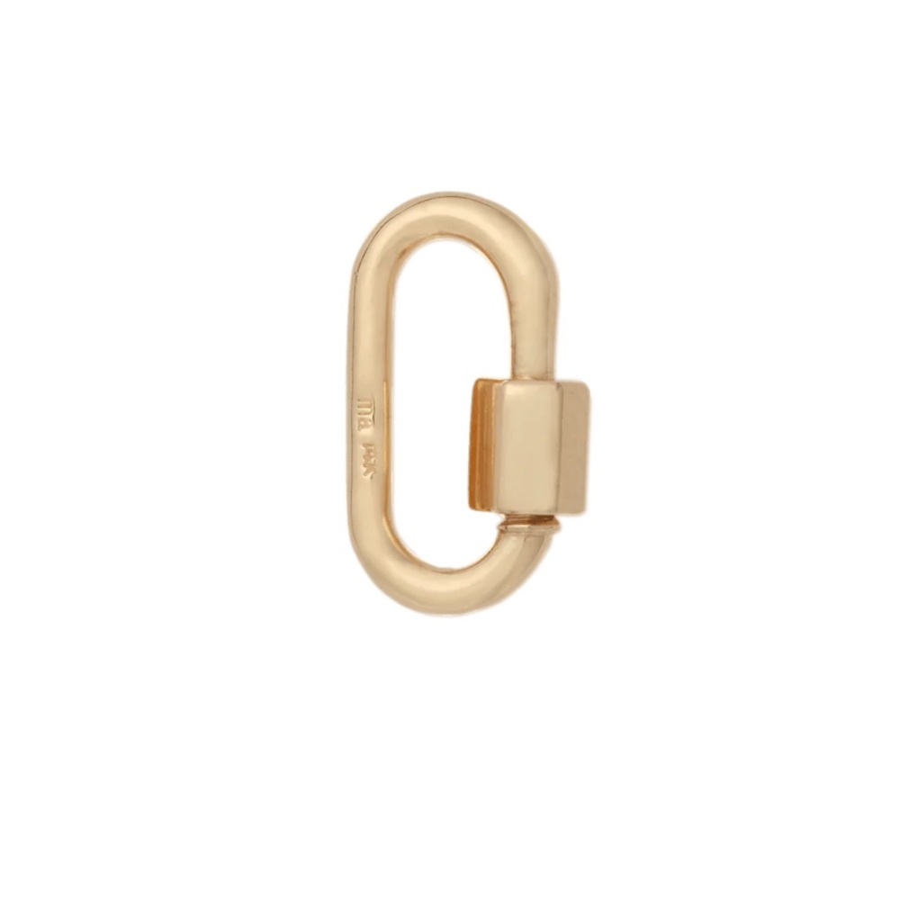 Marla Aaron Babylock: Small 14K Gold Carabiner Lock